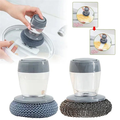 Soap Dispensing Palm Brush (PET/Steel Brush Head)