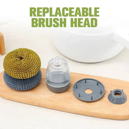 Soap Dispensing Palm Brush (PET/Steel Brush Head)